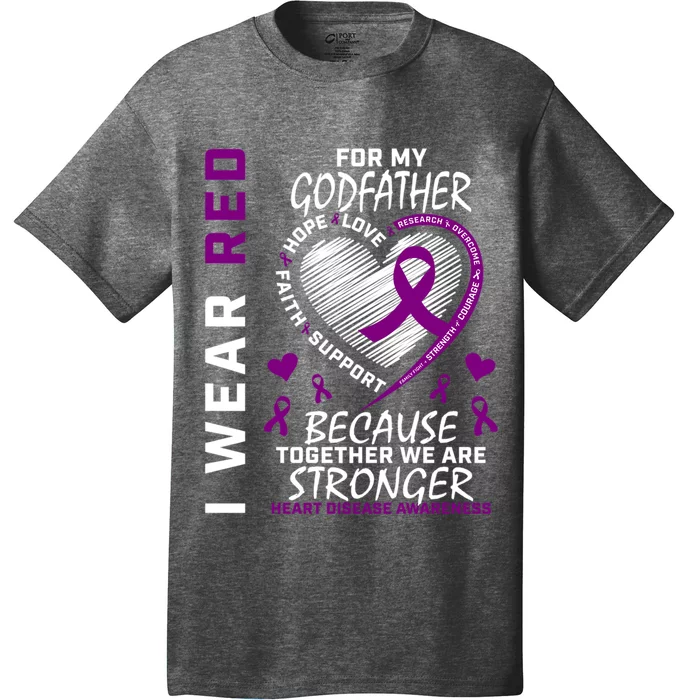 Awareness Ribbons Godfather Heart Disease Gifts T-Shirt