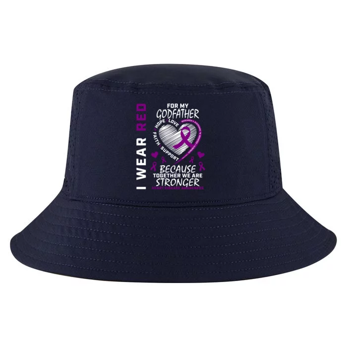 Awareness Ribbons Godfather Heart Disease Gifts Cool Comfort Performance Bucket Hat