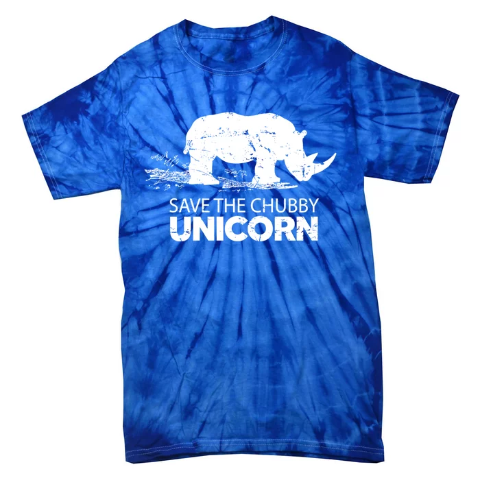 Animal Rhino Gift Save The Chubby Unicorns Gift Rhinoceros Gift Tie-Dye T-Shirt