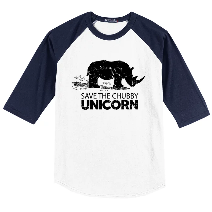 Animal Rhino Gift Save The Chubby Unicorns Gift Rhinoceros Gift Baseball Sleeve Shirt