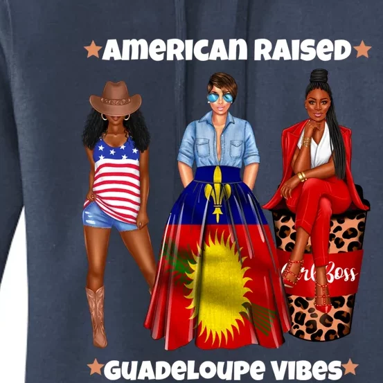 American Raised Guadeloupe Vibes Born In South America Dna Gift Women's Pullover Hoodie