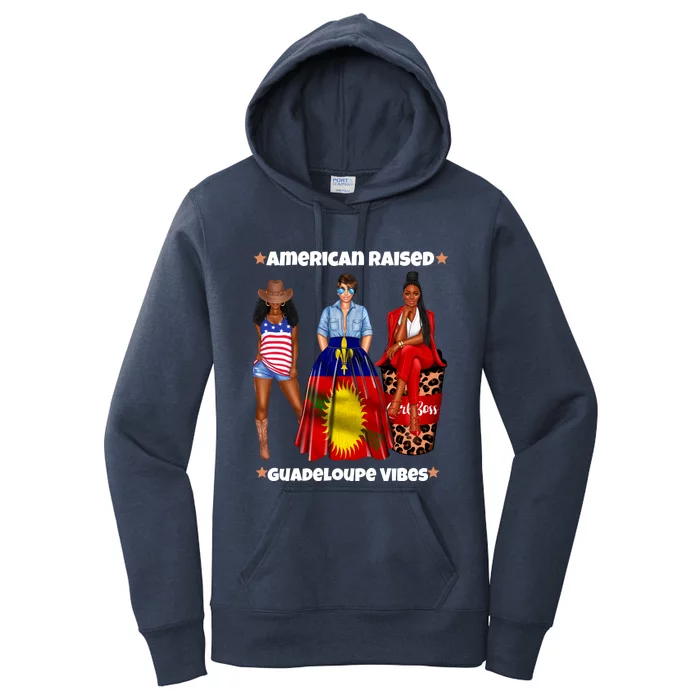 American Raised Guadeloupe Vibes Born In South America Dna Gift Women's Pullover Hoodie