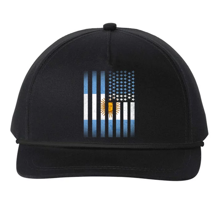 Argentina American Flag Snapback Five-Panel Rope Hat