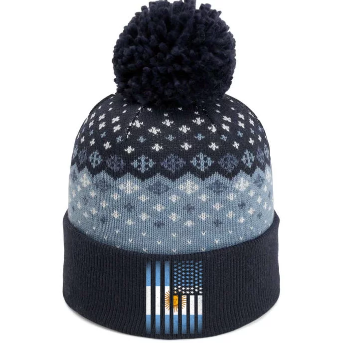 Argentina American Flag The Baniff Cuffed Pom Beanie