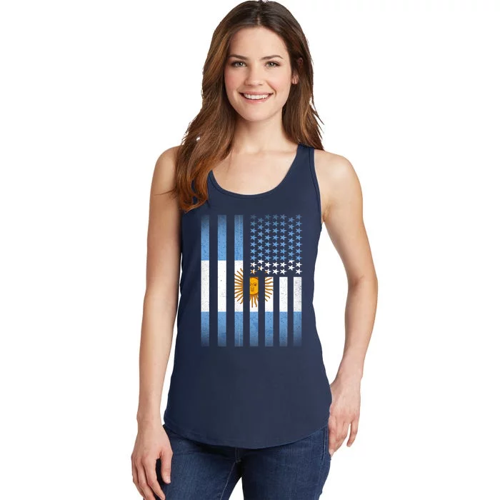 Argentina American Flag Ladies Essential Tank