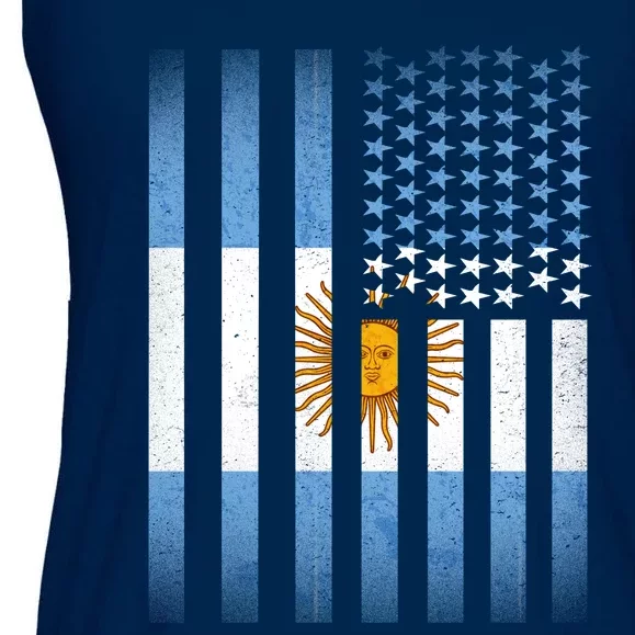 Argentina American Flag Ladies Essential Flowy Tank