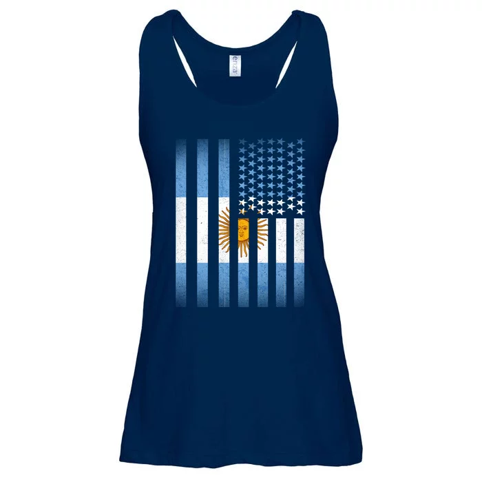 Argentina American Flag Ladies Essential Flowy Tank