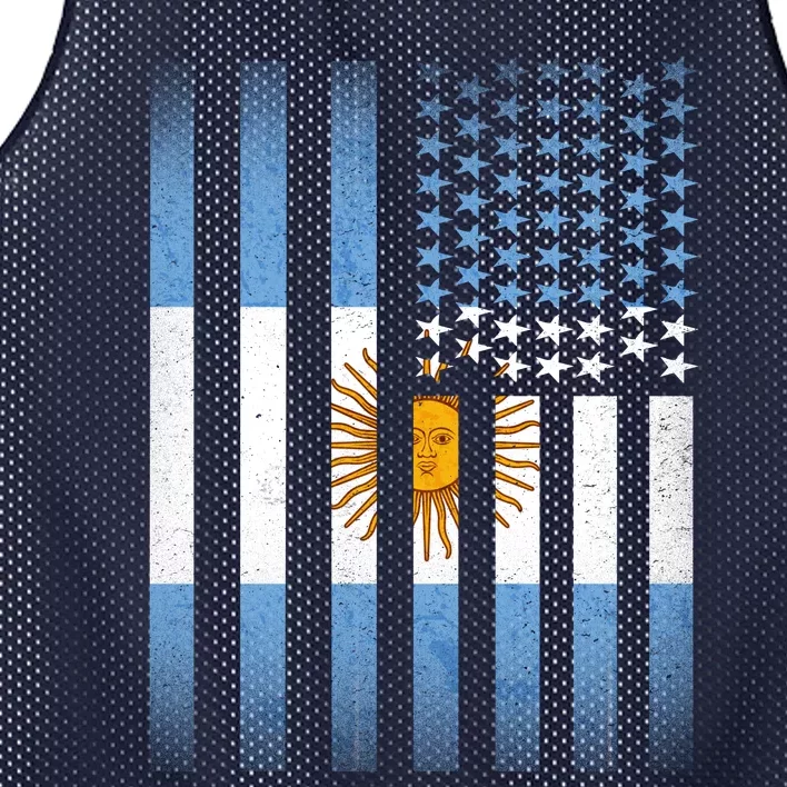 Argentina American Flag Mesh Reversible Basketball Jersey Tank