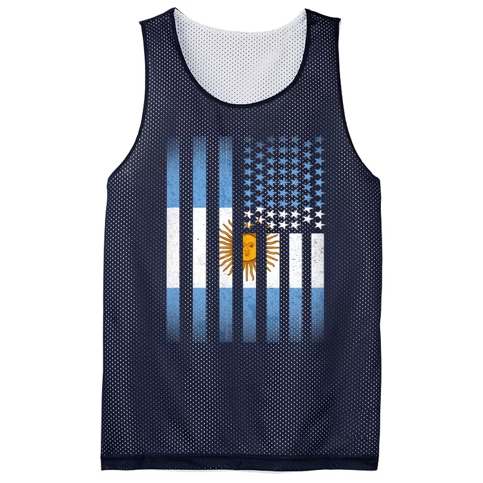 Argentina American Flag Mesh Reversible Basketball Jersey Tank