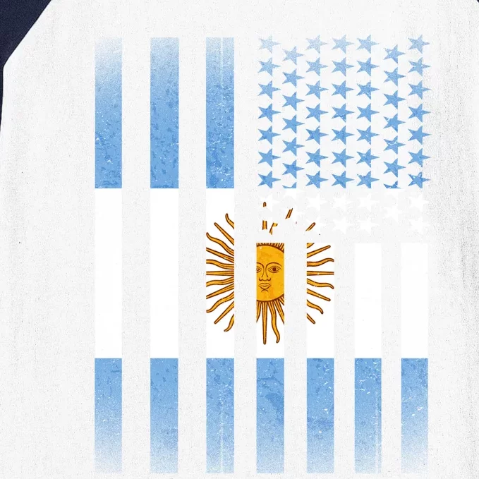 Argentina American Flag Baseball Sleeve Shirt