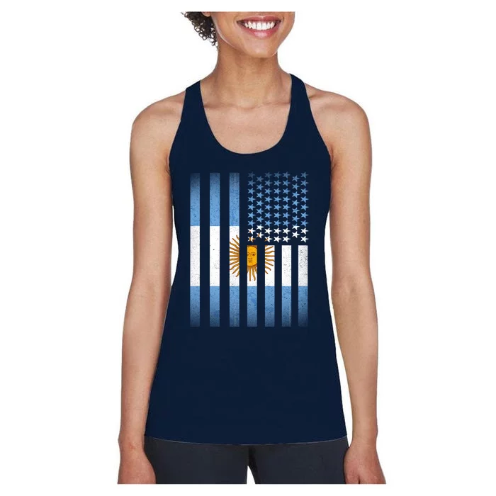 Argentina American Flag Women's Racerback Tank