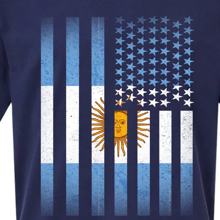 Argentina American Flag Sueded Cloud Jersey T-Shirt