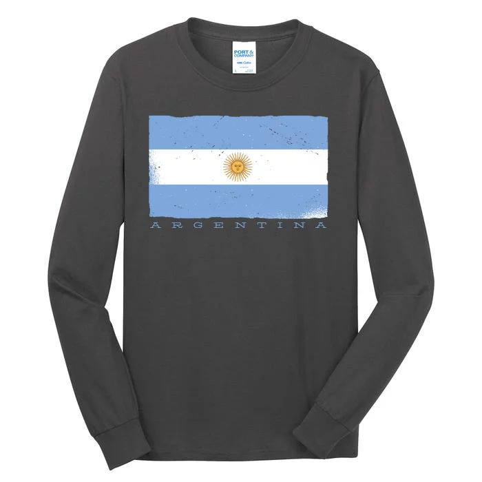 Argentina Flag Tall Long Sleeve T-Shirt