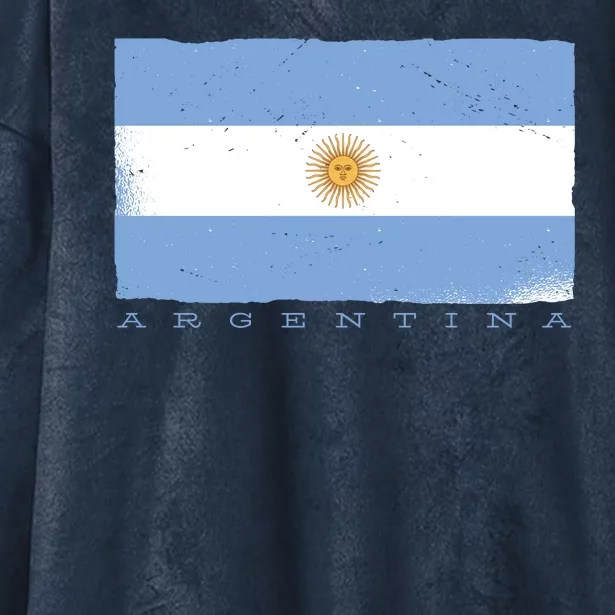 Argentina Flag Hooded Wearable Blanket