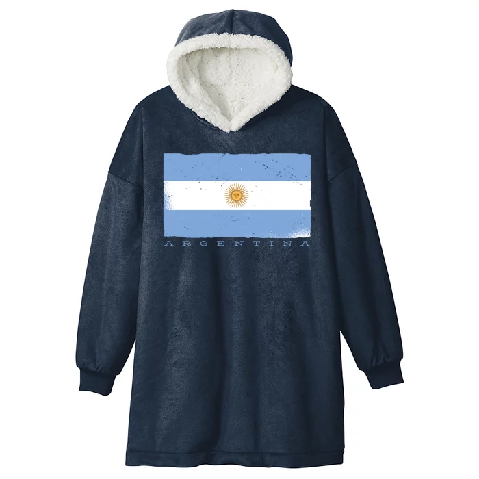 Argentina Flag Hooded Wearable Blanket