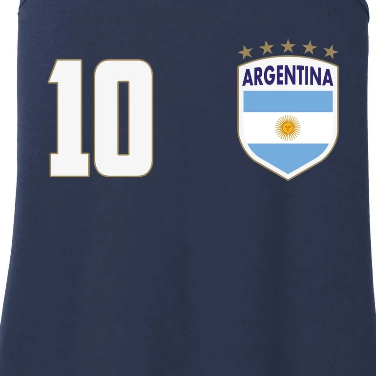 Argentina Flag Shield Logo Soccer World Cup Ladies Essential Tank