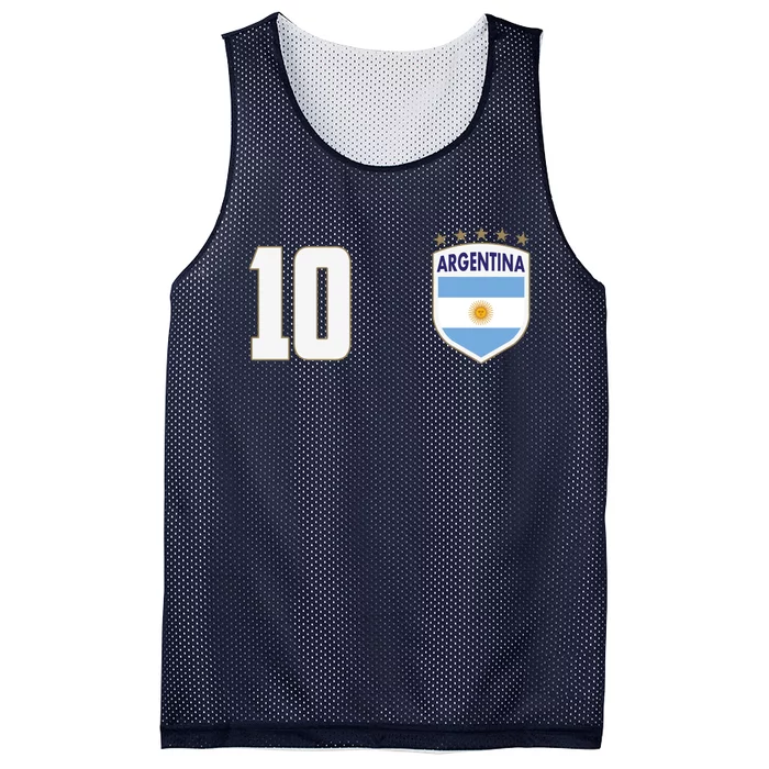 Argentina Flag Shield Logo Soccer World Cup Mesh Reversible Basketball Jersey Tank