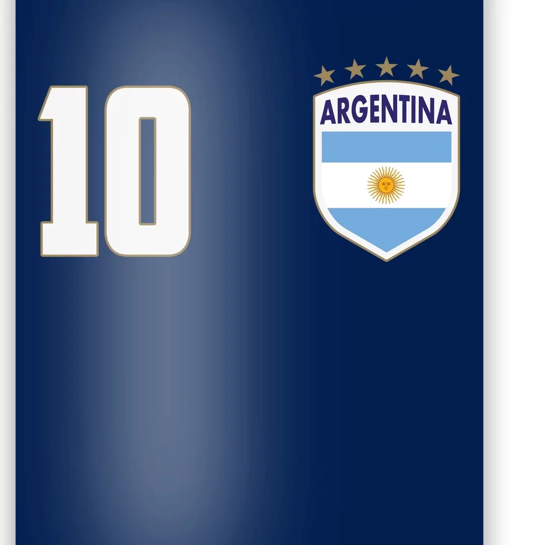 Argentina Flag Shield Logo Soccer World Cup Poster