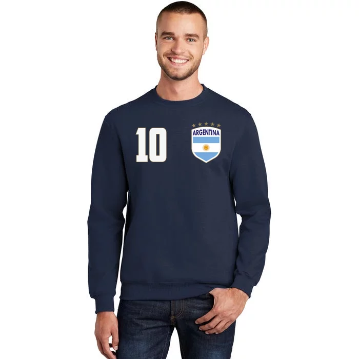 Argentina Flag Shield Logo Soccer World Cup Tall Sweatshirt