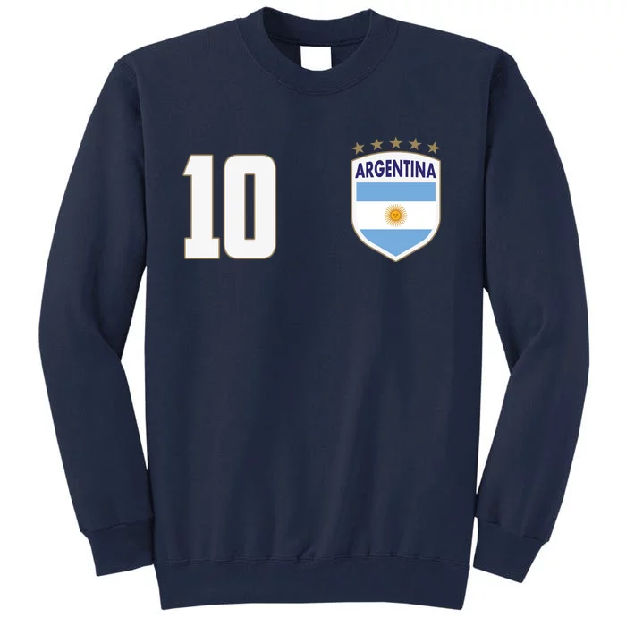 Argentina Flag Shield Logo Soccer World Cup Tall Sweatshirt