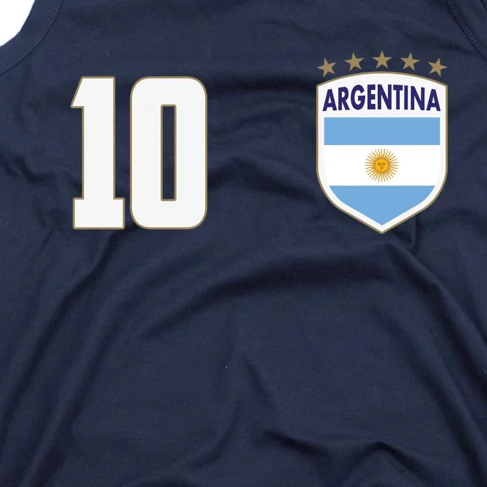 Argentina Flag Shield Logo Soccer World Cup Tank Top