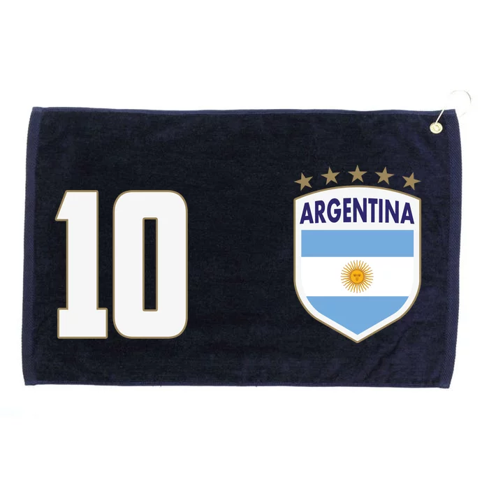 Argentina Flag Shield Logo Soccer World Cup Grommeted Golf Towel