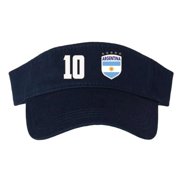 Argentina Flag Shield Logo Soccer World Cup Valucap Bio-Washed Visor