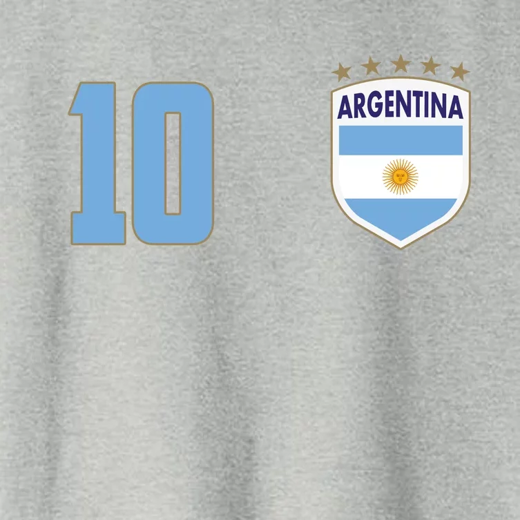 Argentina Flag Shield Logo Soccer World Cup Women's Crop Top Tee