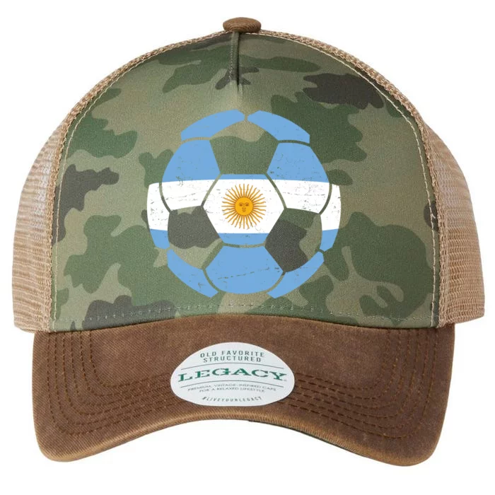 Argentina Flag Soccer Team Ball Futball Legacy Tie Dye Trucker Hat