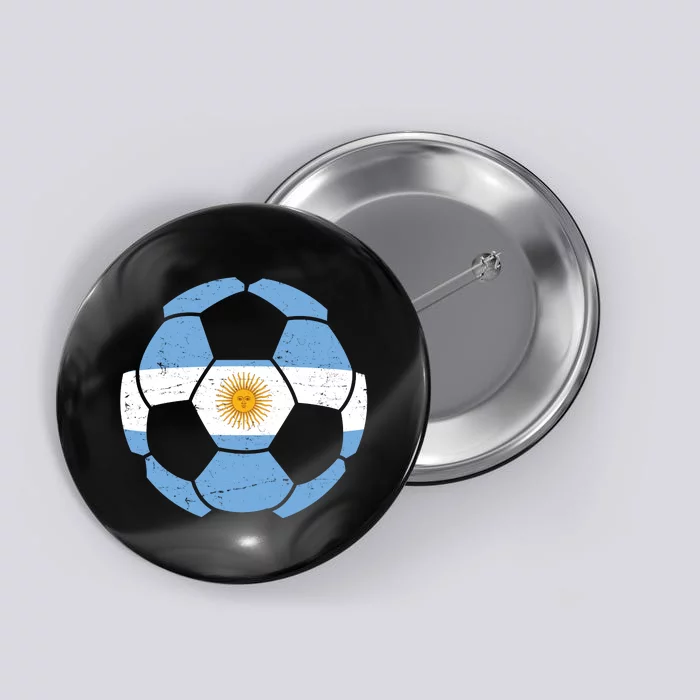 Argentina Flag Soccer Team Ball Futball Button