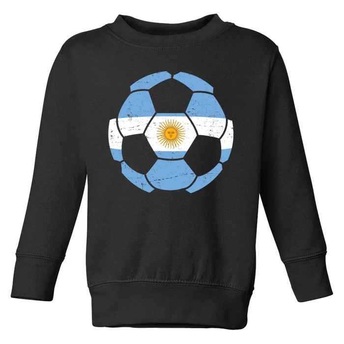 Argentina Flag Soccer Team Ball Futball Toddler Sweatshirt