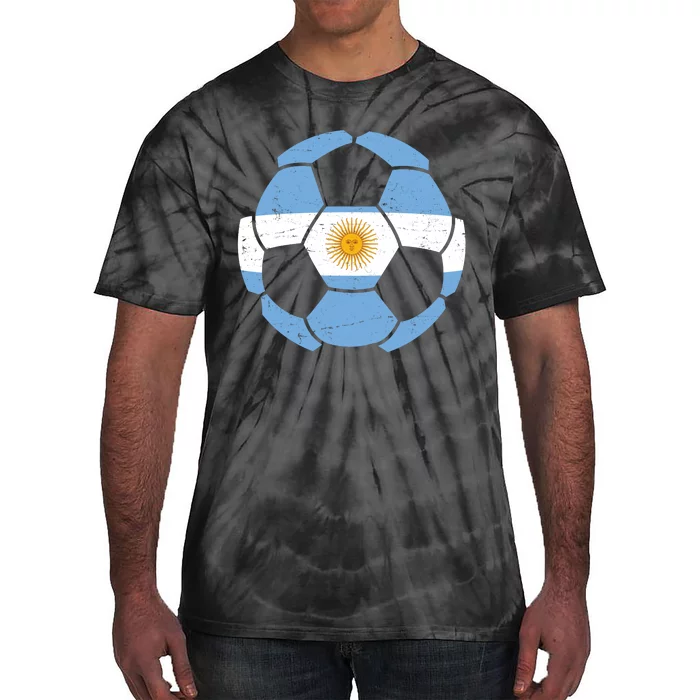 Argentina Flag Soccer Team Ball Futball Tie-Dye T-Shirt