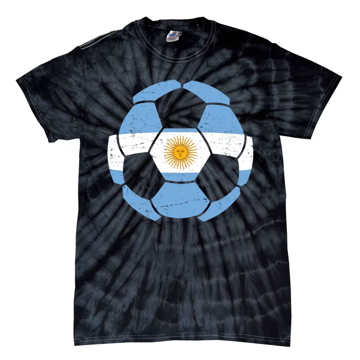 Argentina Flag Soccer Team Ball Futball Tie-Dye T-Shirt