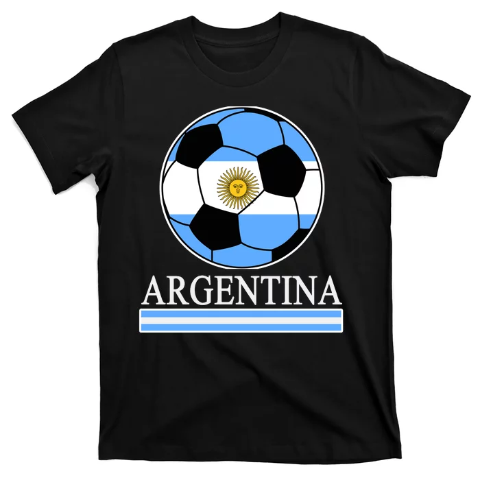 Argentina Soccer Country Flag Ball T-Shirt