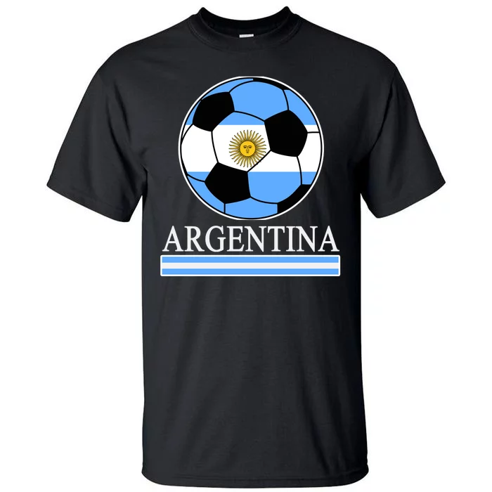 Argentina Soccer Country Flag Ball Tall T-Shirt