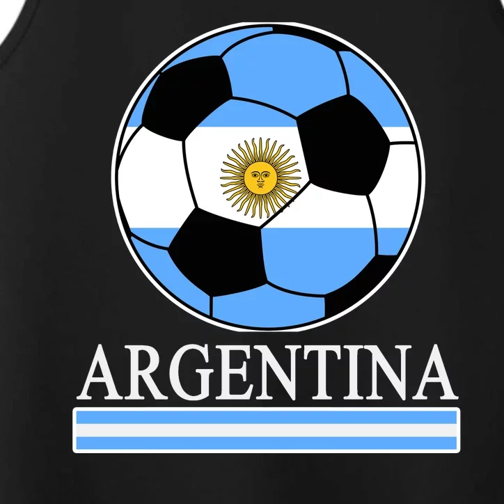 Argentina Soccer Country Flag Ball Performance Tank