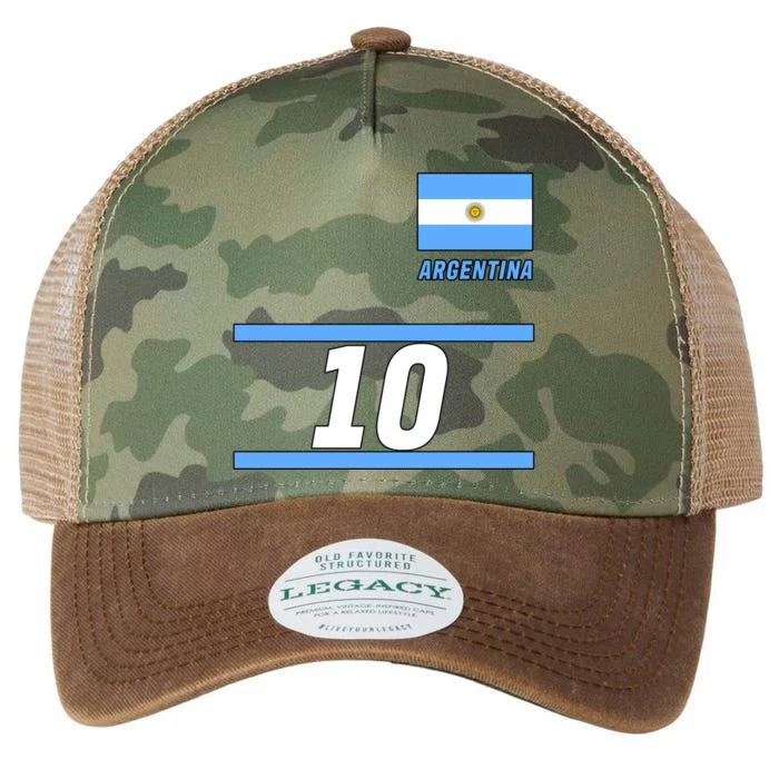 Argentina Soccer Jersey Number 10 Legacy Tie Dye Trucker Hat