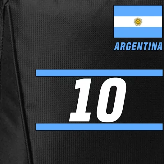 Argentina Soccer Jersey Number 10 City Backpack