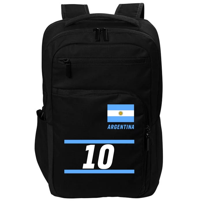 Argentina Soccer Jersey Number 10 Impact Tech Backpack