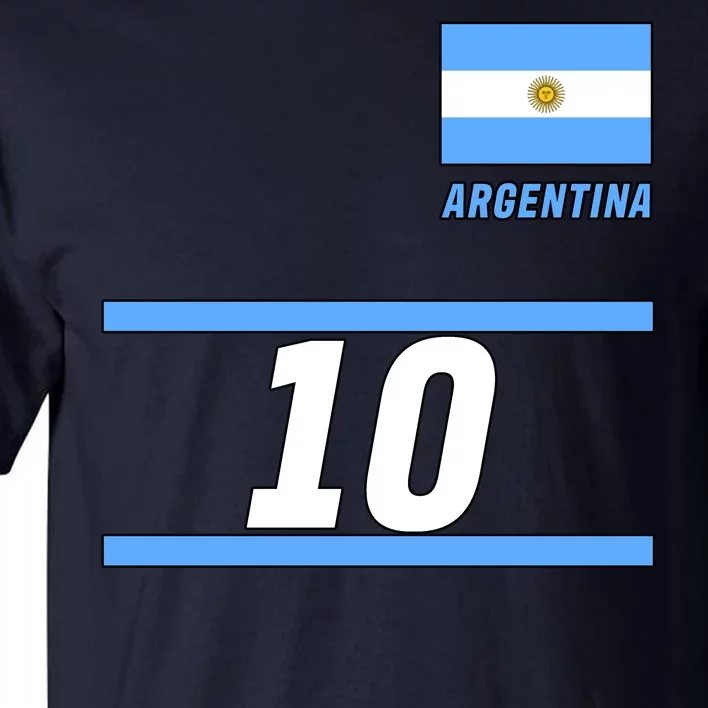 Argentina Soccer Jersey Number 10 Tall T-Shirt