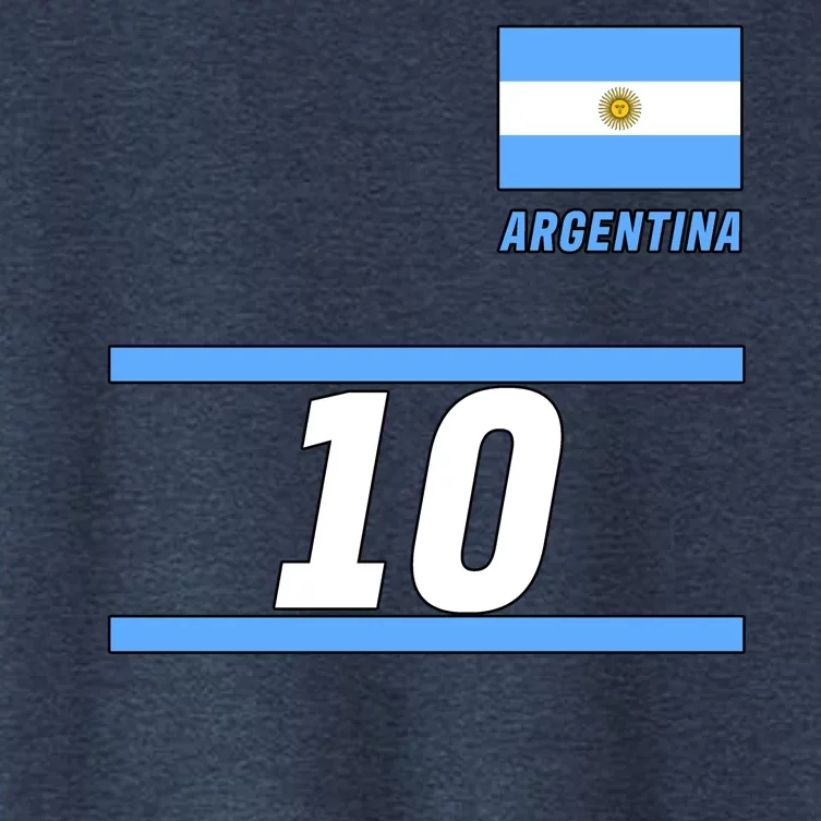 Argentina Soccer Jersey Number 10 Women's Crop Top Tee