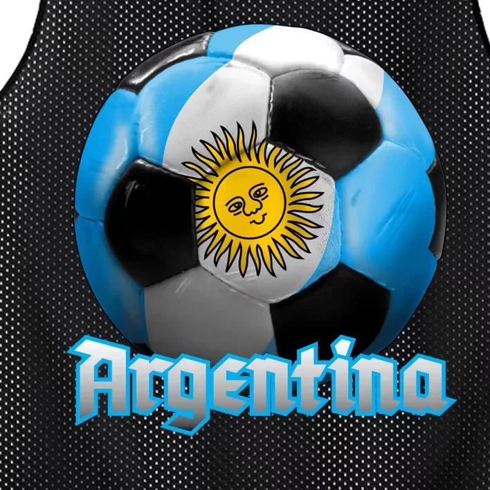 Argentina Soccer Logo Mesh Reversible Basketball Jersey Tank