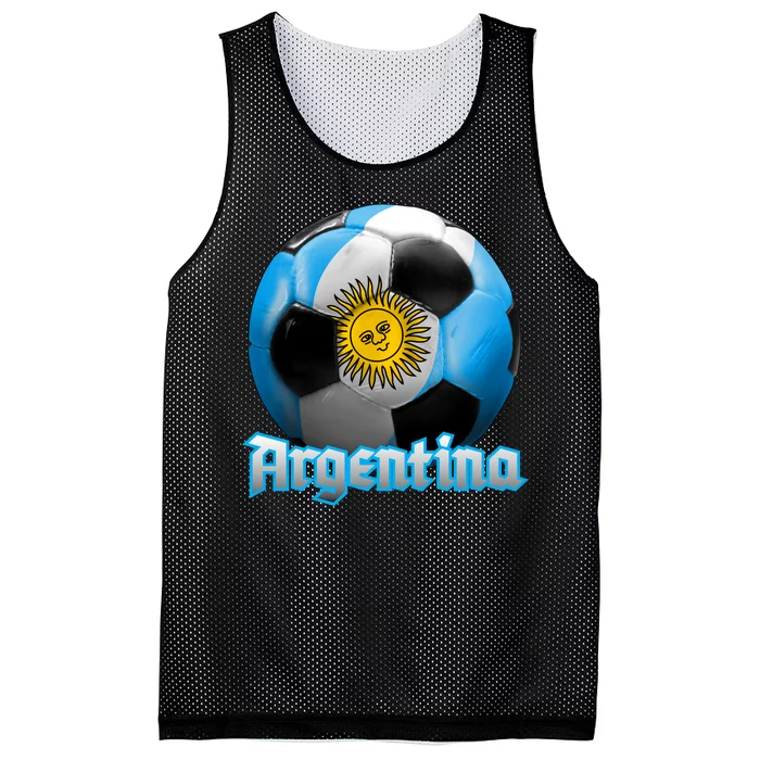 Argentina Soccer Logo Mesh Reversible Basketball Jersey Tank