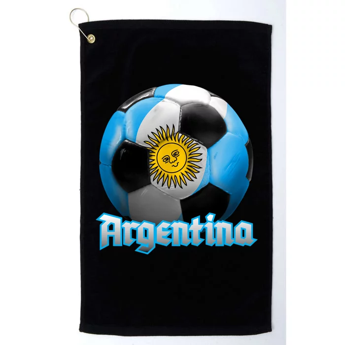 Argentina Soccer Logo Platinum Collection Golf Towel