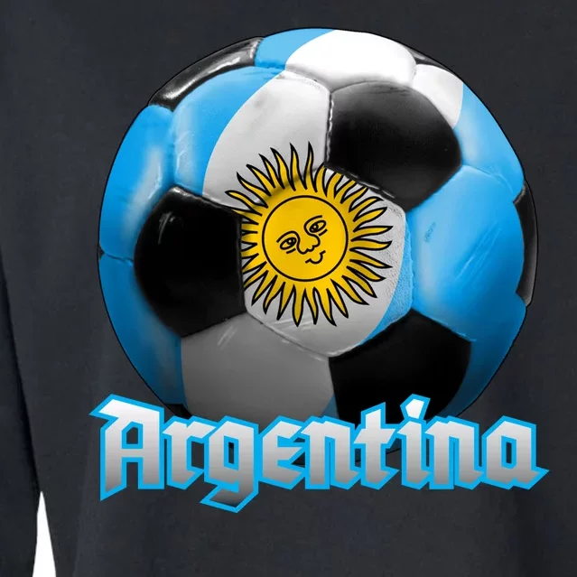 Argentina Soccer Logo Cropped Pullover Crew