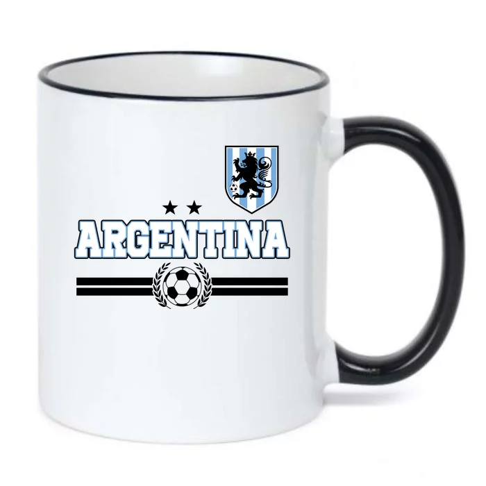 Argentina Soccer Team Fan Logo Black Color Changing Mug