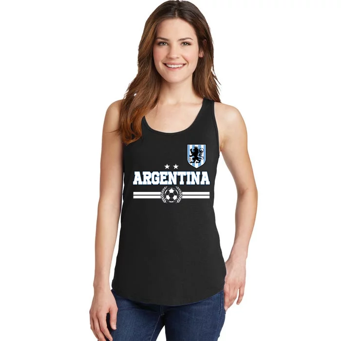 Argentina Soccer Team Fan Logo Ladies Essential Tank