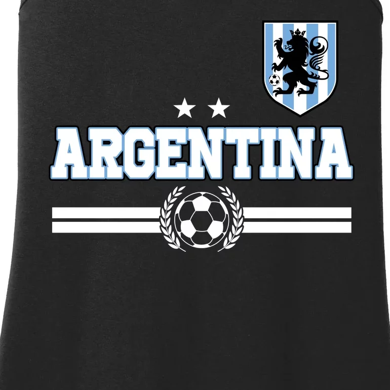 Argentina Soccer Team Fan Logo Ladies Essential Tank