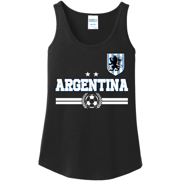 Argentina Soccer Team Fan Logo Ladies Essential Tank