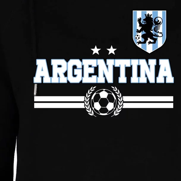 Argentina Soccer Team Fan Logo Womens Funnel Neck Pullover Hood